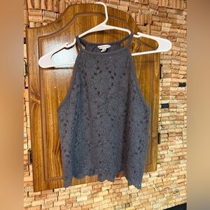 Y2K American Eagle lace open back high neck cropped tank size large